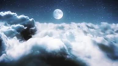 会声会影云层月亮光线粒子梦幻LOGO视频的预览图